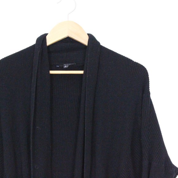*harvé bernard Black Ribbed Cardigan - Picture 3 of 6